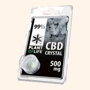 Photo cristaux de CBD 99% pur crystal pur 500mg