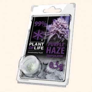 Photo cristaux de CBD 99% pur Purple Haze