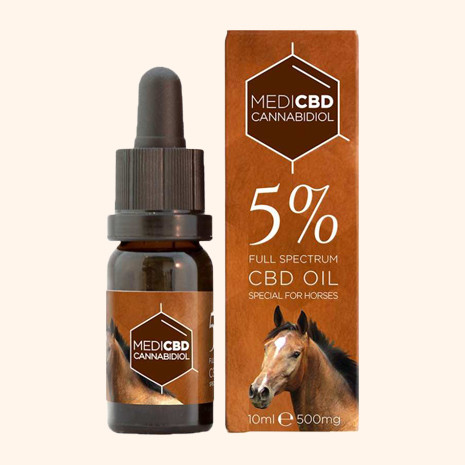 Photo d'huile de CBD 5% pour les chevaux