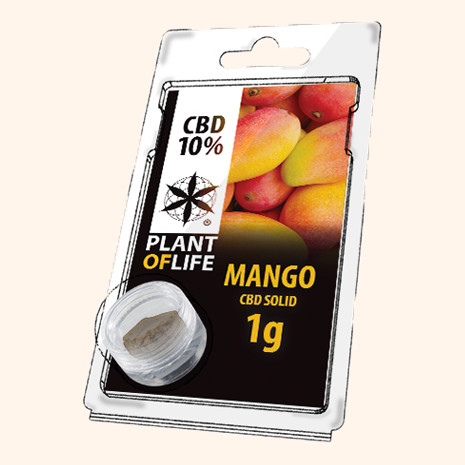 Photo résine de CBD 10% a la saveur de mangue