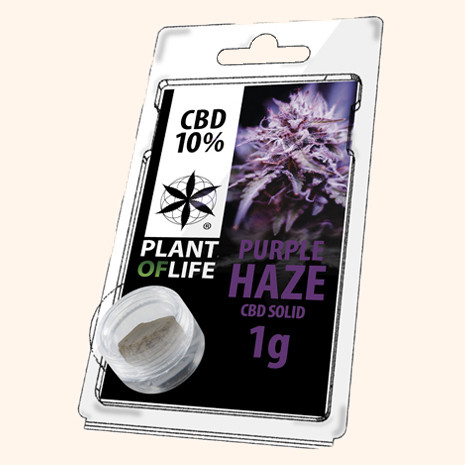 Photo résine de CBD 10% a la saveur Purple Haze