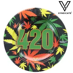 Cendrier rond en métal V-Syndicate © 420 Rasta