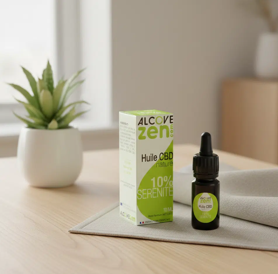 Flacon d'huile de CBD 20% nature