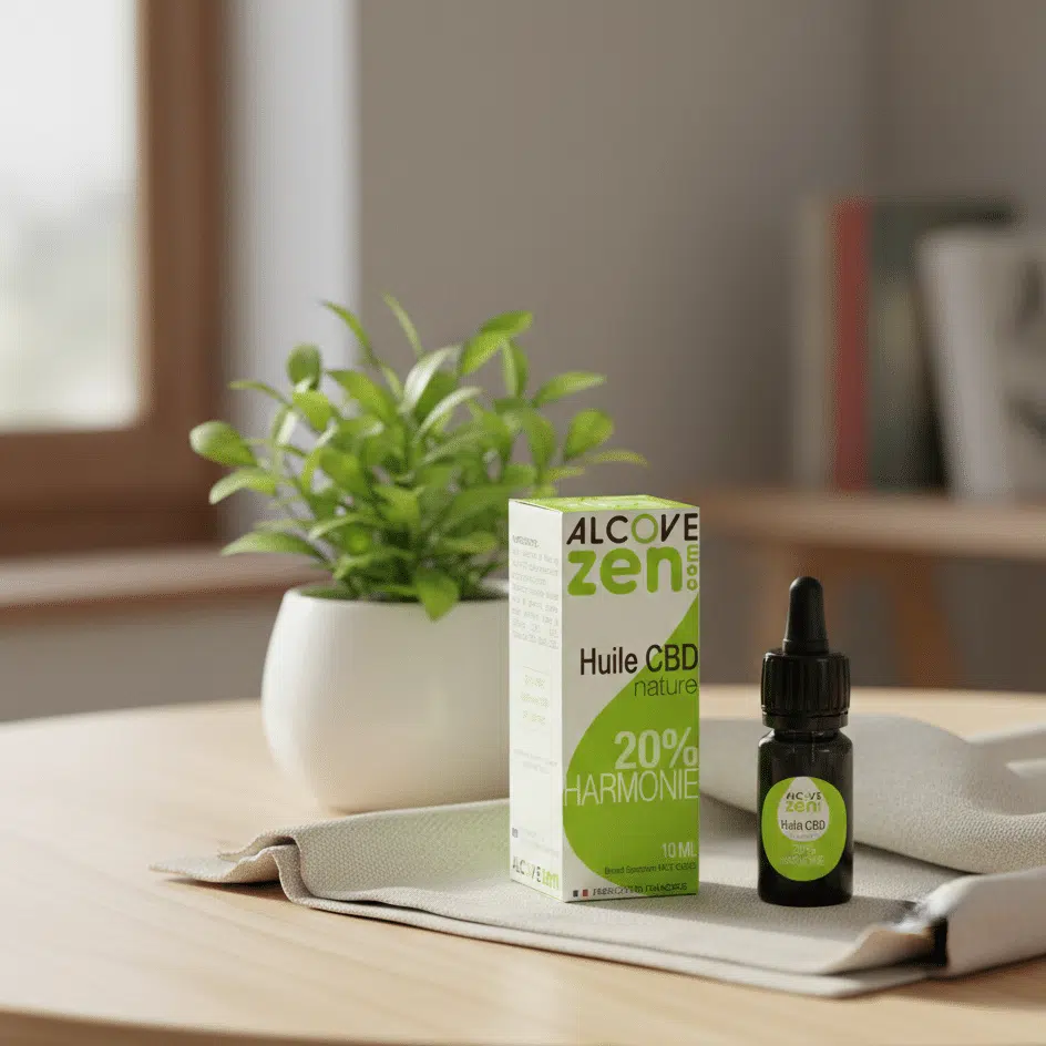 Flacon d'huile de CBD 20% nature