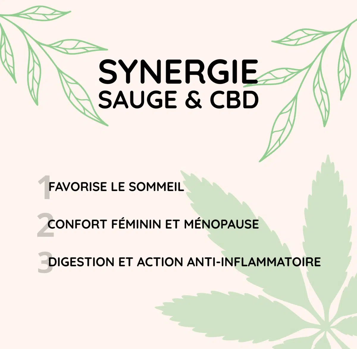 Les vertus de la synergie entre la sauge et le cbd
