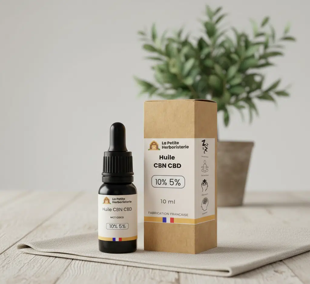 huile cbn 10% cbd 5% flacon pipette
