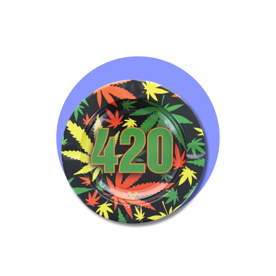 cendrier 420 chanvre rouge jaune vert