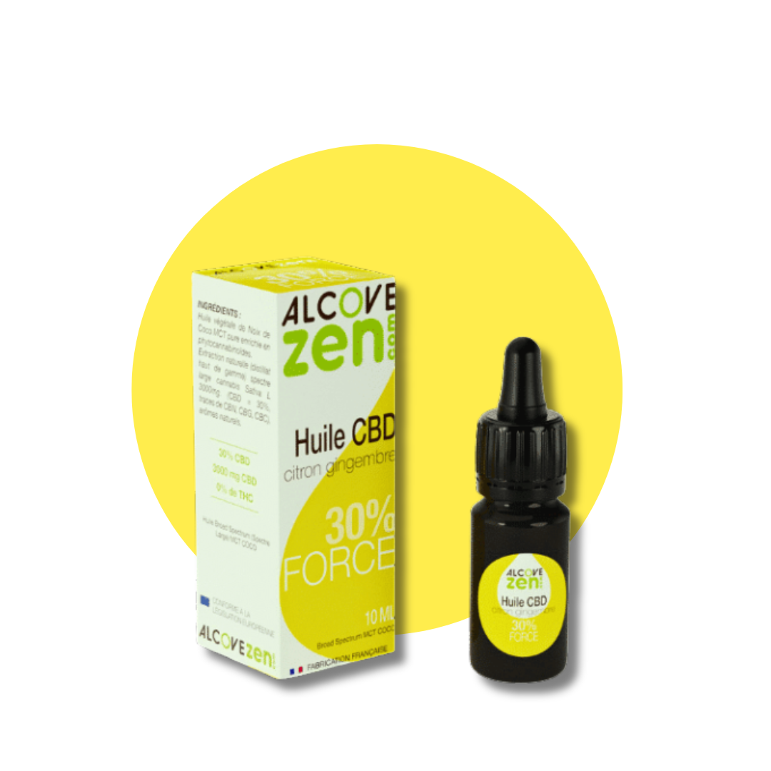 Huile CBD 30% Force Citron Gingembre - AlcoveZen